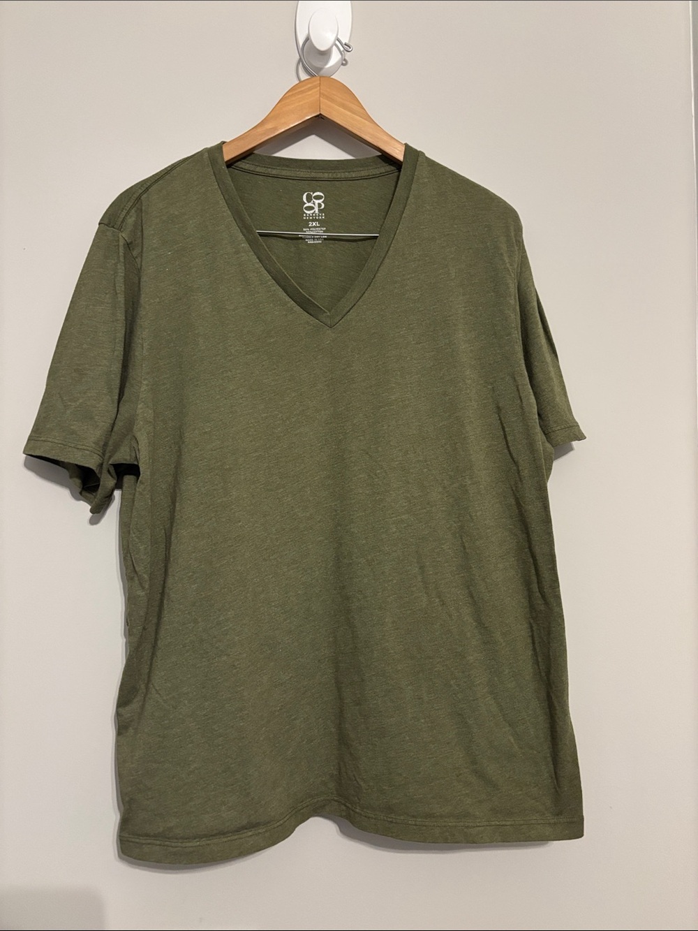 Coop Barneys New York Green V Neck Tee Sz 2XL EUC